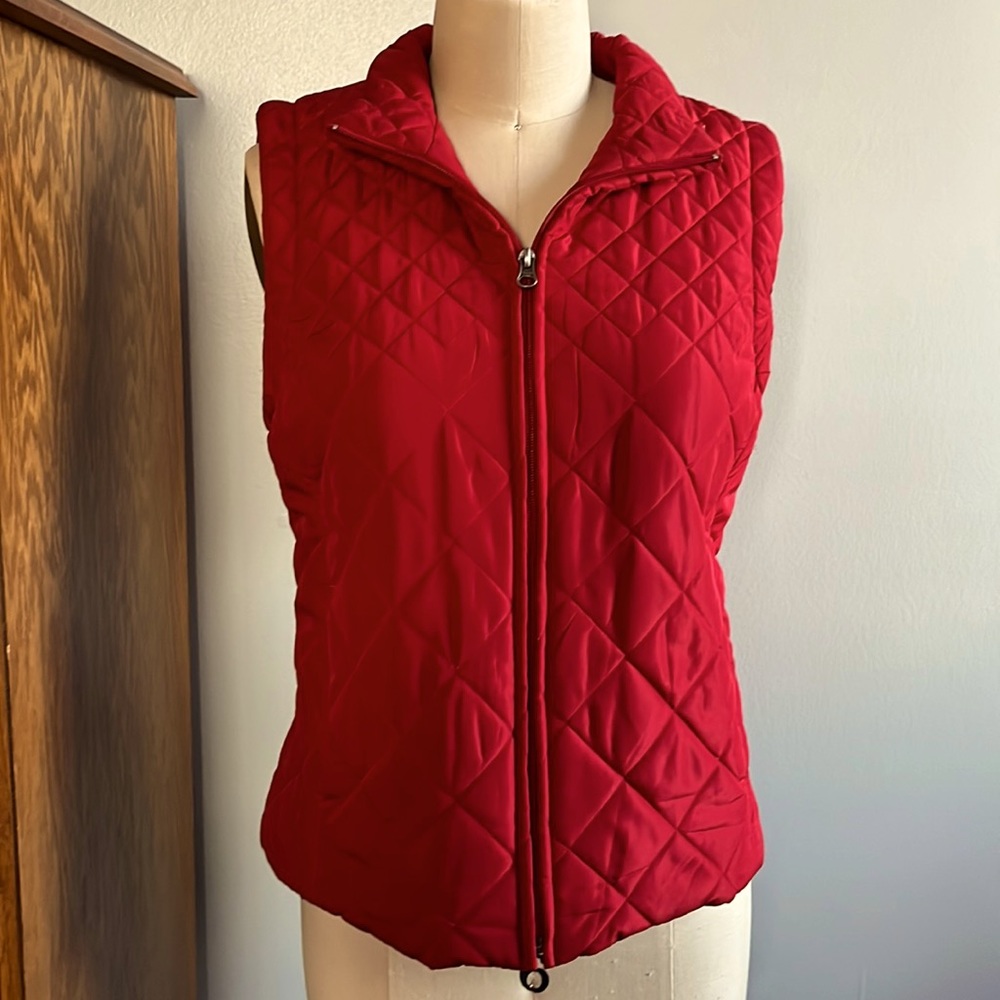 Croft & Barrow quilted red vest